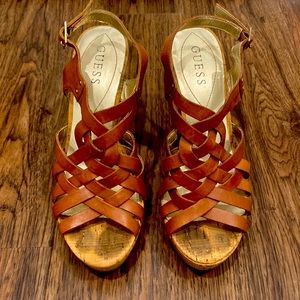 Guess wedges lightly worn. Size 7.